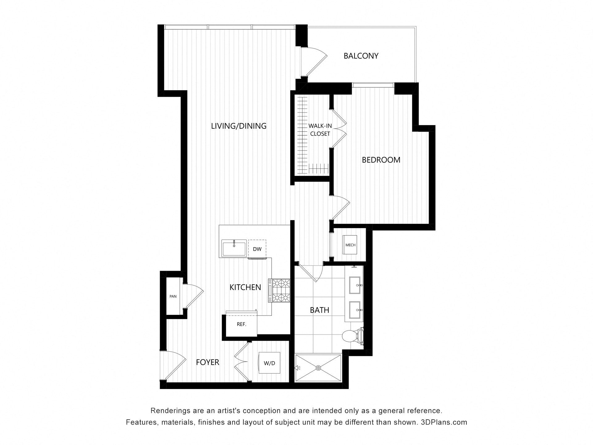 Floor plan layout diagram for A14